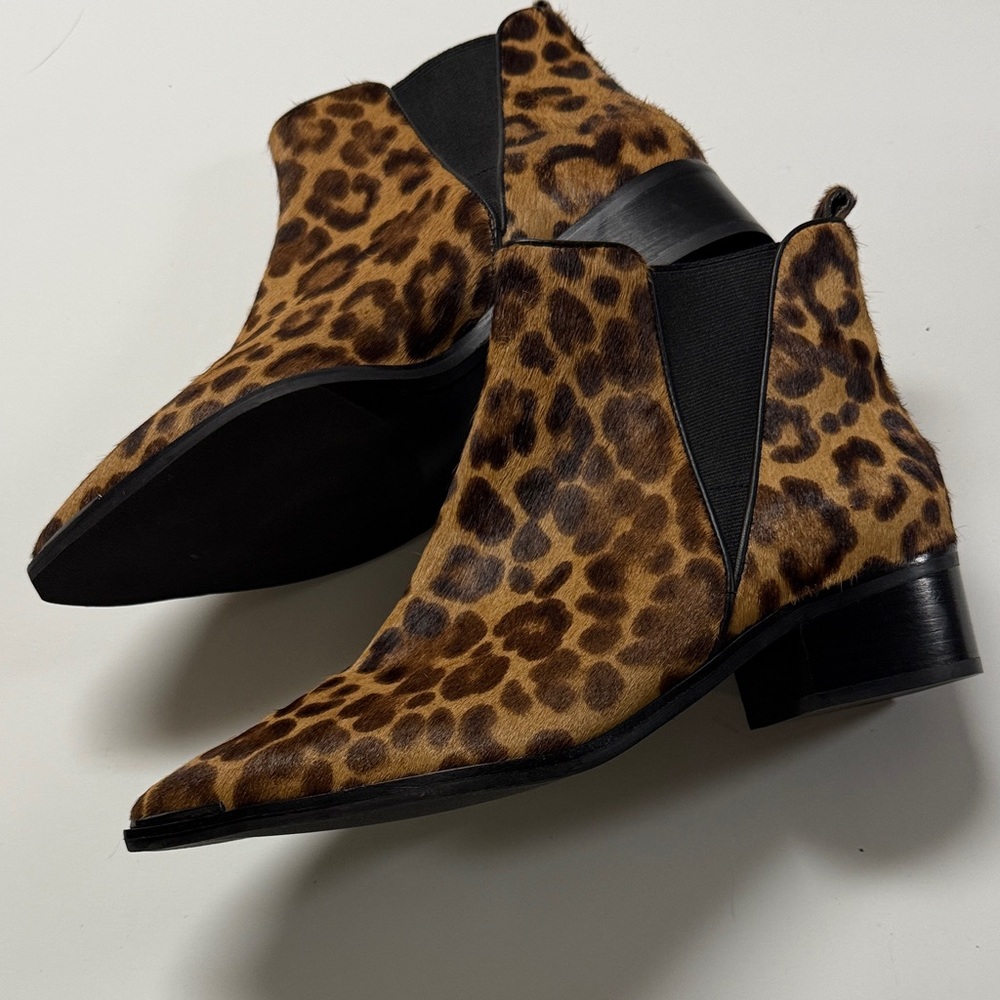 Marc Fisher Leopard Print Ankle Booties